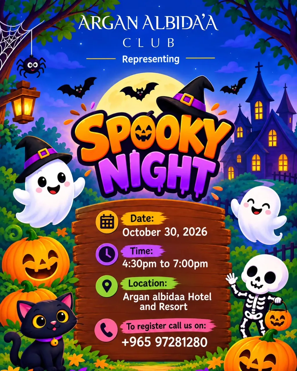 Argan Al Bida’a Spooky Night for Kids By ARGAN Albida’a Club - Friday 30 Oct, 2026