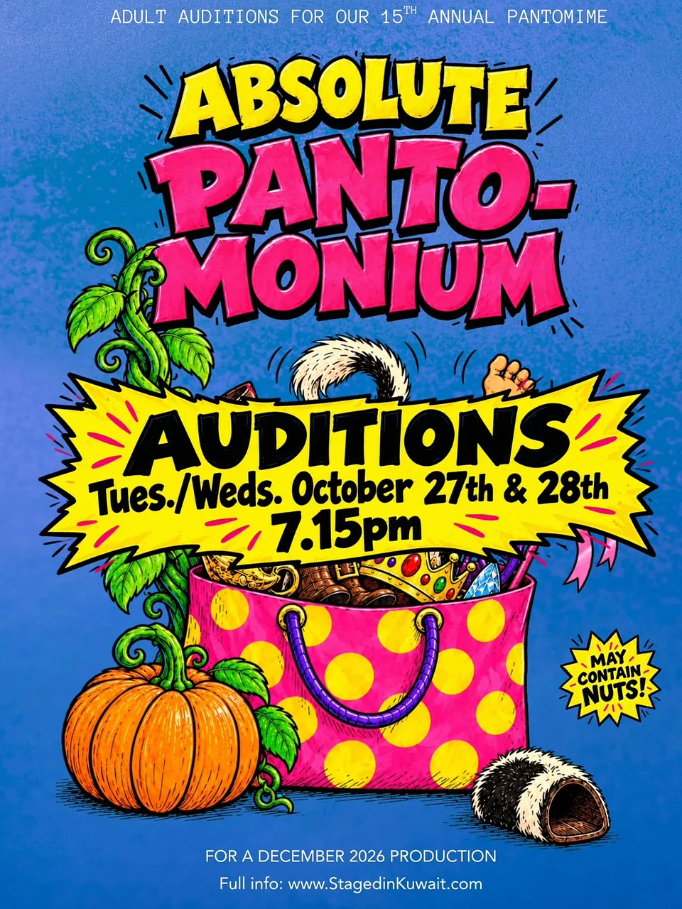 Absolution Pantomonium Auditions By Staged in Kuwait - Tuesday 27 Oct, 2026