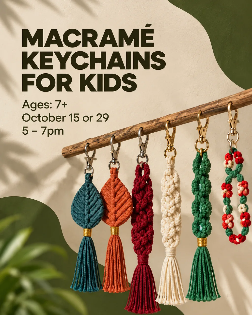 Macramé Keychains for Kids By ARTSPACE - Thursday 29 Oct, 2026