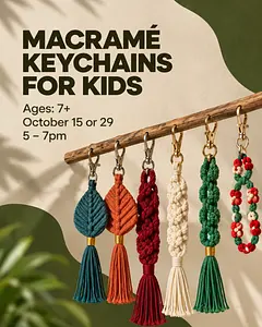 Macramé Keychains for Kids ARTSPACE
