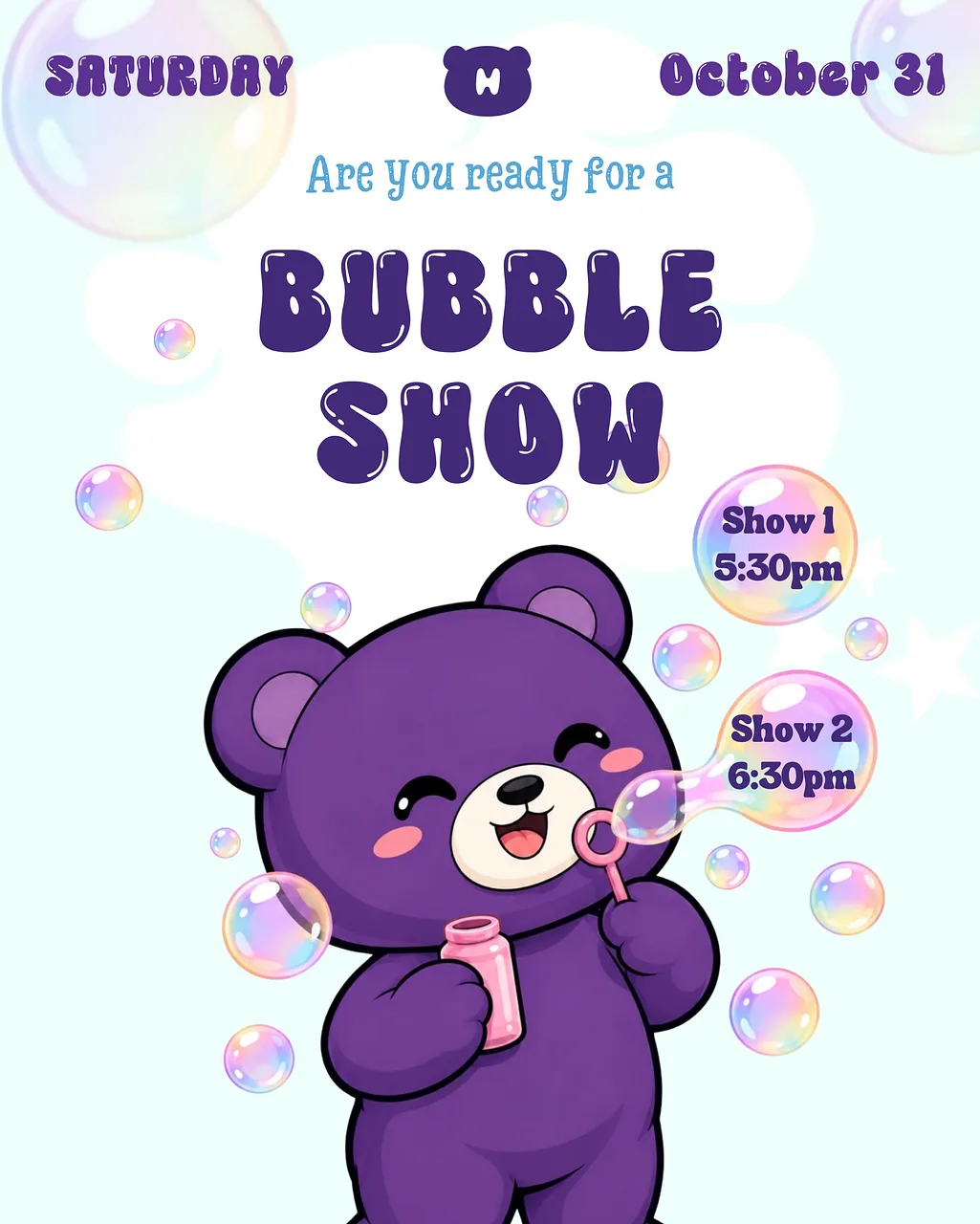 Bubble Show By Hooray!  |  !هـوراي - Saturday 31 Oct, 2026