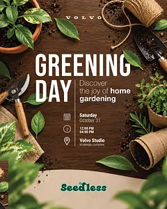 Greening Day with Seedless Volvo Studio