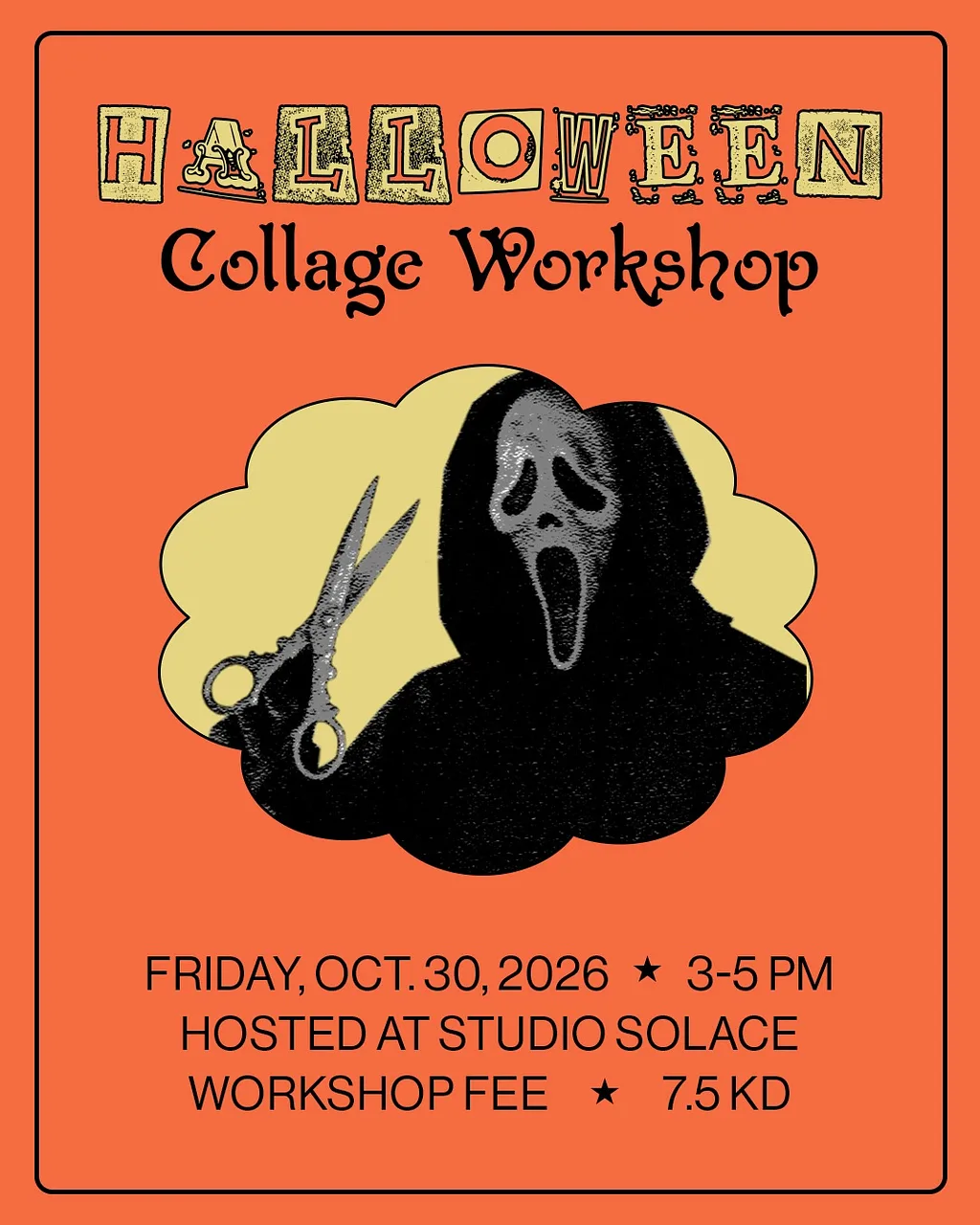Halloween Collage Workshop for Girls By SOLACE - Friday 30 Oct, 2026