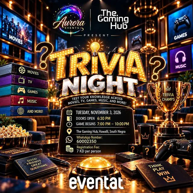 General Trivia Night By إيفنتات - Tuesday 03 Nov, 2026