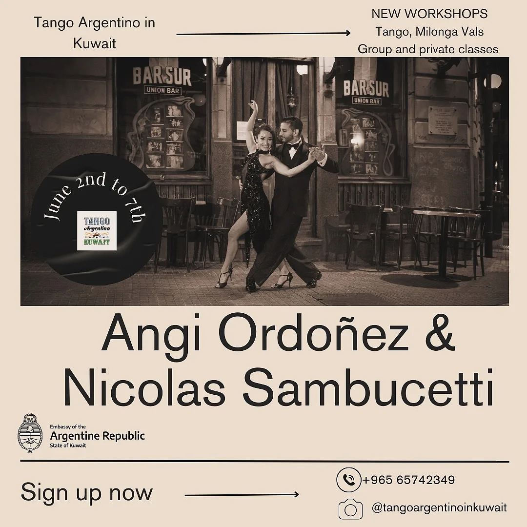 Tango Workshops at Embassy of Argentina By Tango Argentino in Kuwait
