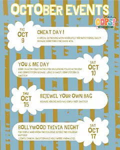 Oops October events! OOPS!