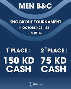 بطولة بادل خروج المغلوب Ocean Padel Academy