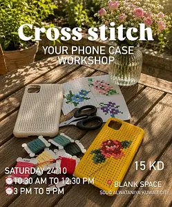 Cross Stitch Your Phone Case Workshop Let's Color