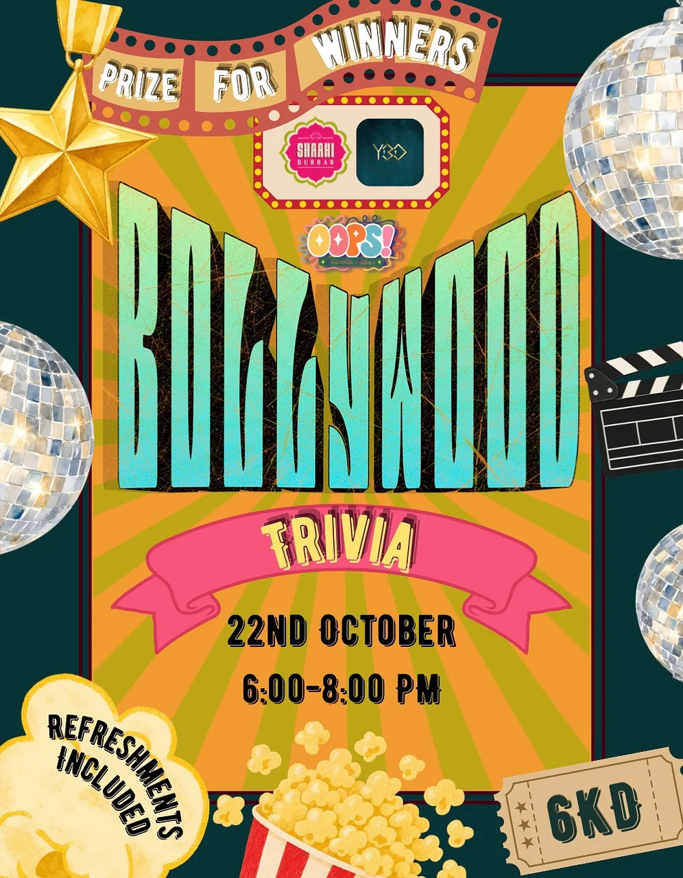 Bollywood Trivia Night By OOPS! - Thursday 22 Oct, 2026