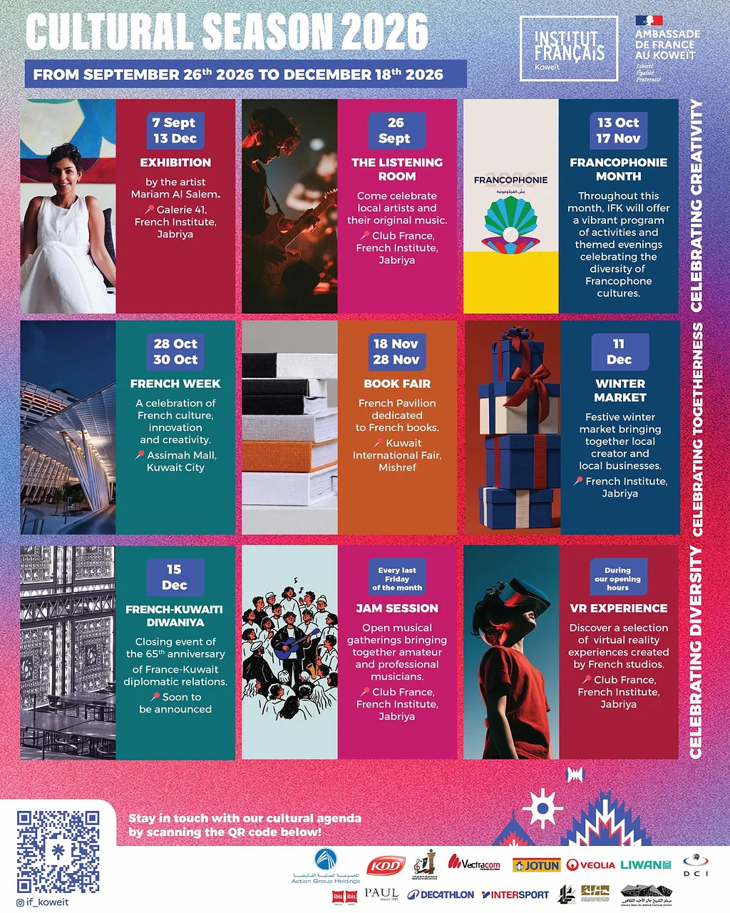 الموسم الثقافي لسفارة فرنسا 2026 By French Institute of Kuwait - Wednesday 28 Oct, 2026